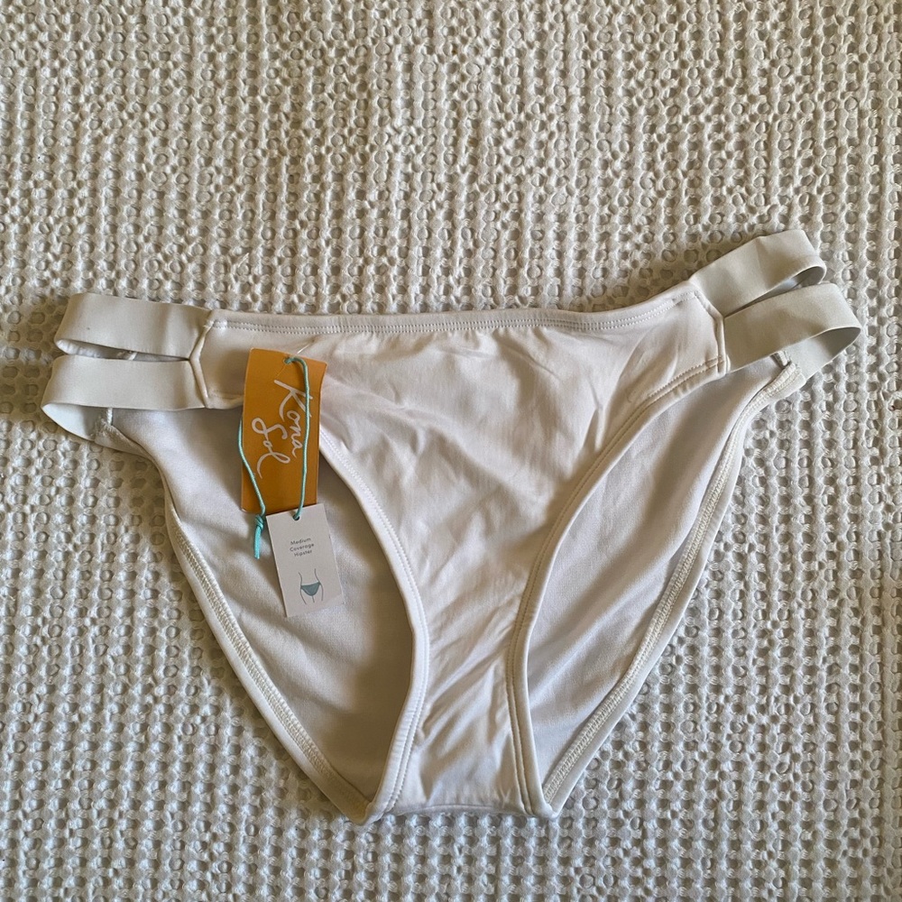 Kona Sol White Bikini Bottom